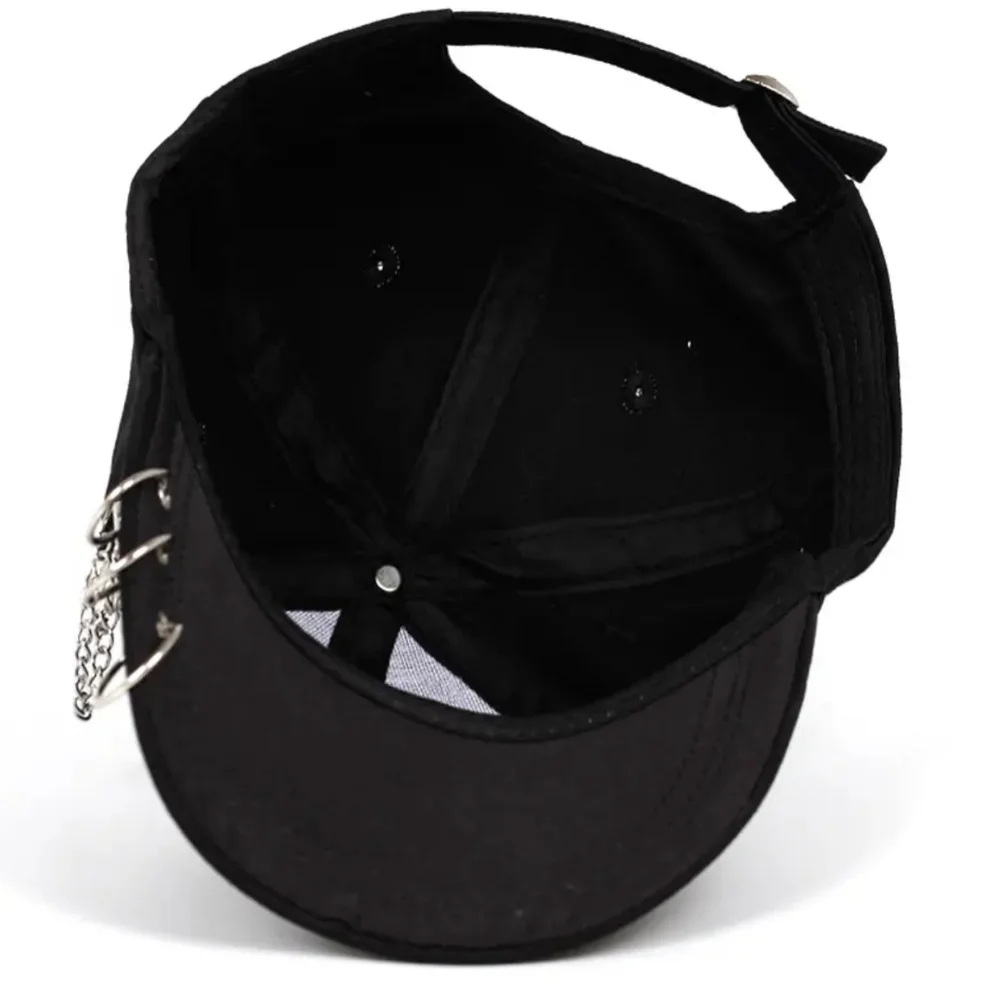 New 1pc Vintage Fashion Personalized Baseball Cap With Chain, hat, T2MIS